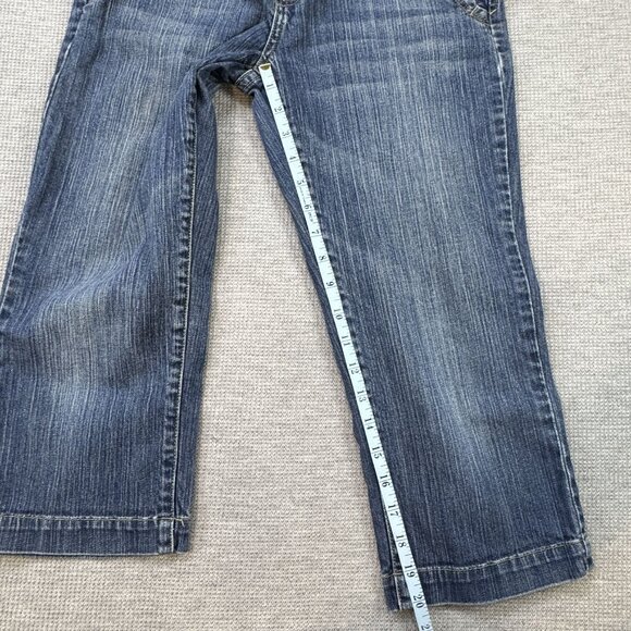 Aeropostale Womens Blue Denim Capri Jeans Size 3/4 Medium Wash Stretch Pockets - Picture 11 of 13